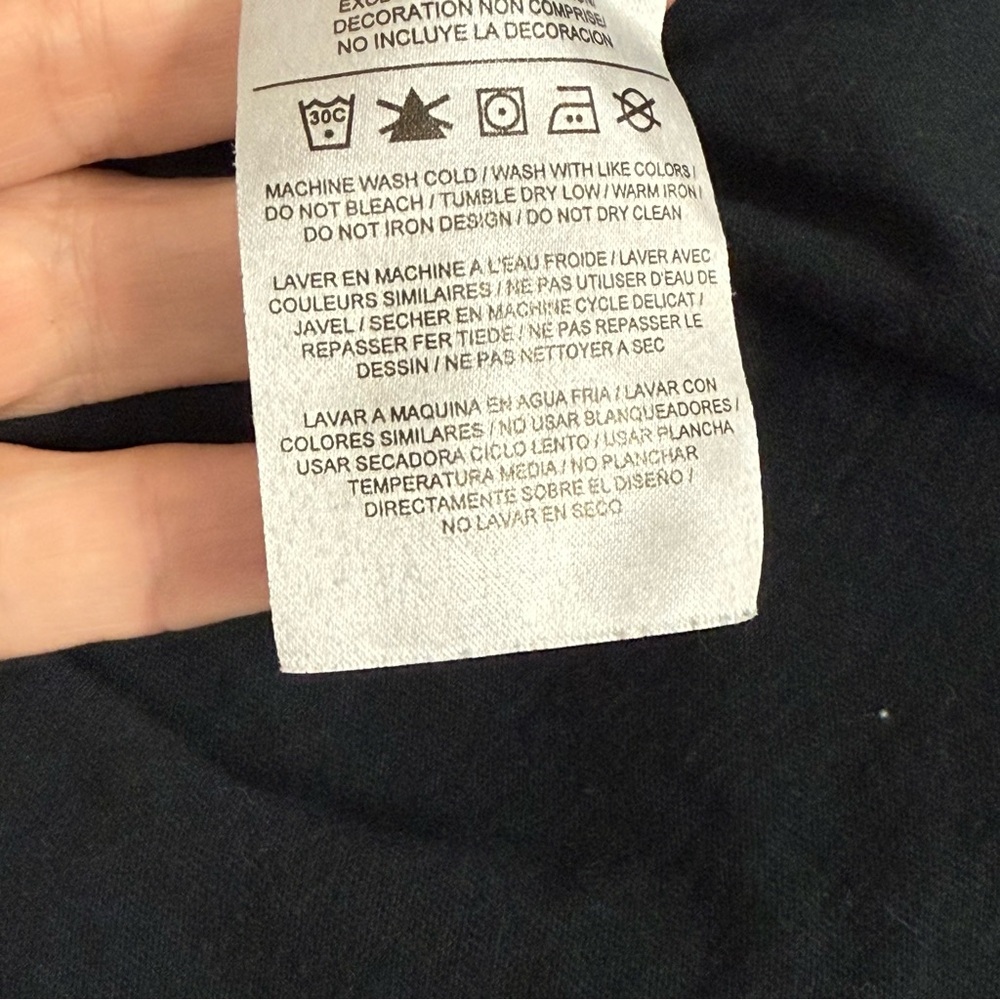 Nike Black Scoop Neck Graphic Logo Tee L | Classic Athletic Casual Top - Picture 6 of 7